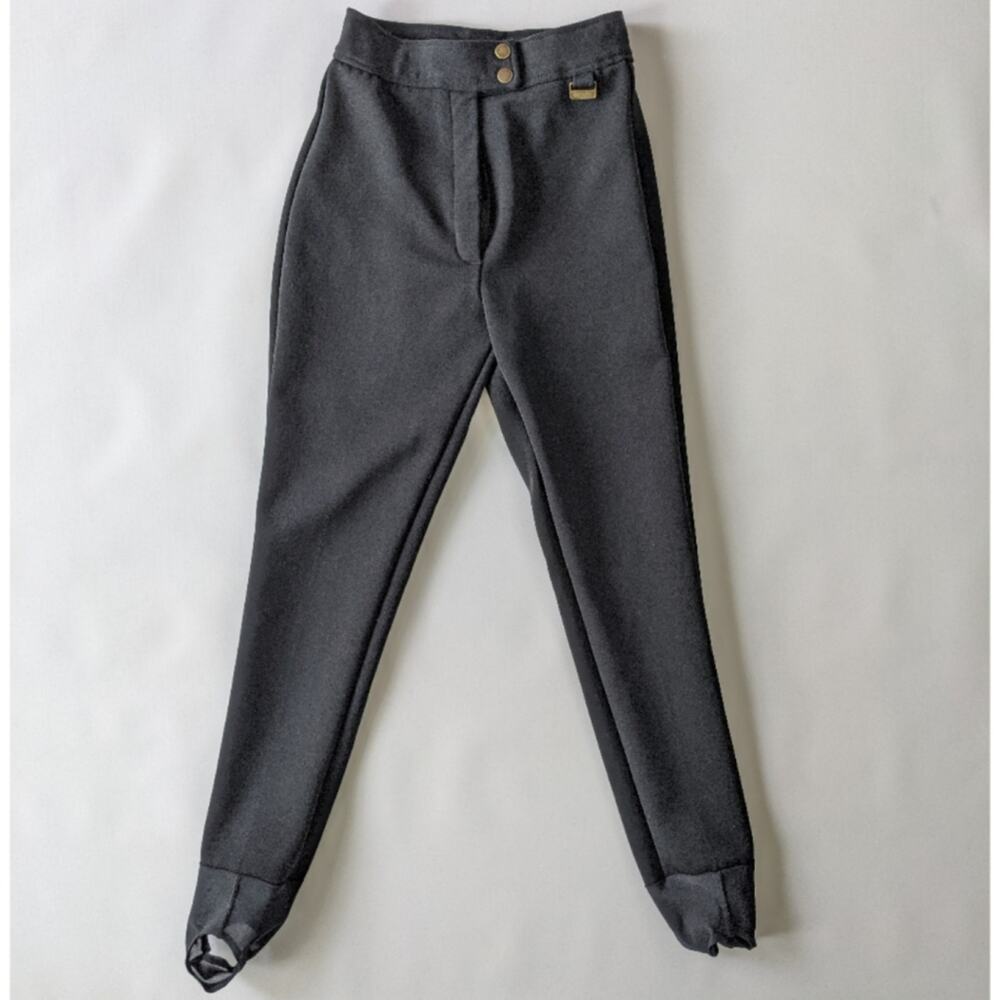 Stag Sport Vintage Black Stirrup Winter Snow Ski Pants Sz 6